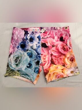 Studio Mucci Floral Print Athletic Biker Shorts